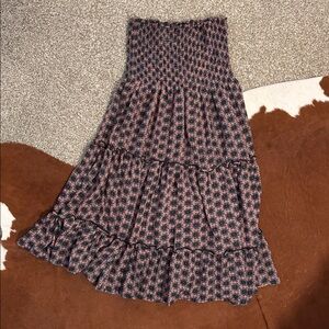 Perry Walker Collective Black Blue and Pink Patterned Maxi Dress